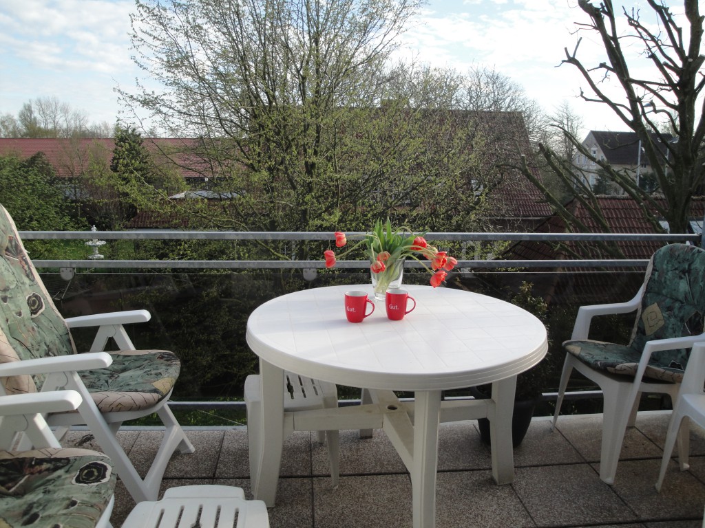 Blick vom Südbalkon der Ferienwohnung Caro.