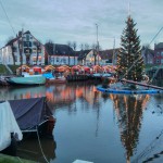 Weihnachtsmarkt in Carolinensiel - Hafenblick