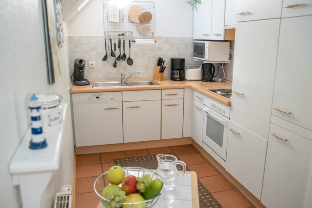 Blick in die Küche der Ferienwohnung Caro